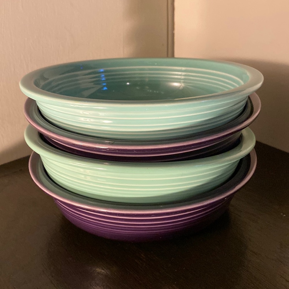 4 Fiesta 7” Fruit Cereal Bowls